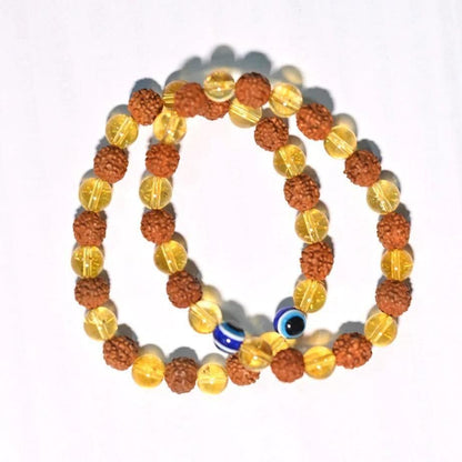 Rudraksha Citrine Crystal Bracelet |🔥BUY 1 GET 1 FREE🔥