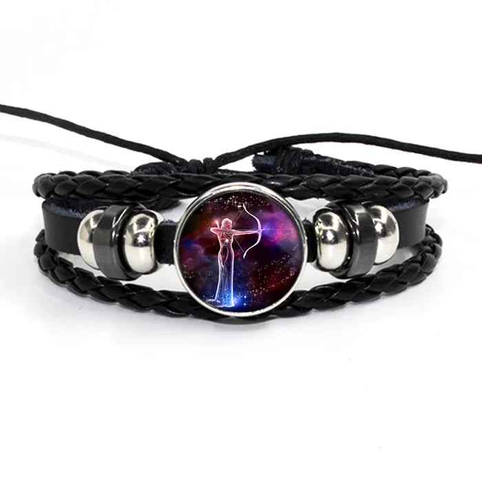 Zodiac Leather Braided Bracelet | 🔥FLAT 50% OFF SALE🔥