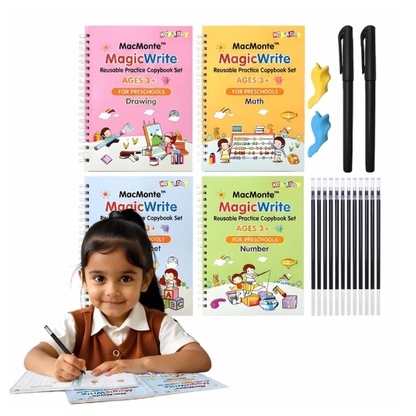 Magic Practice Copybook - (4 Book + 10 Refill) (A-127)
