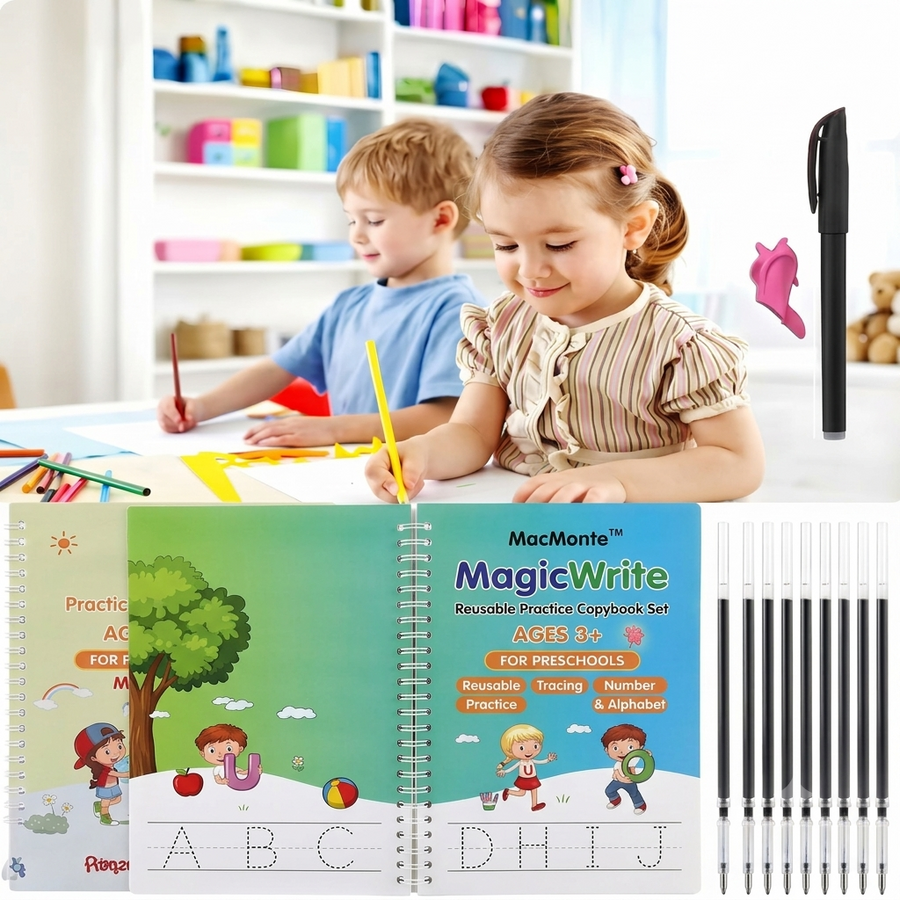 Magic Practice Copybook - (4 Book + 10 Refill) (A-127)